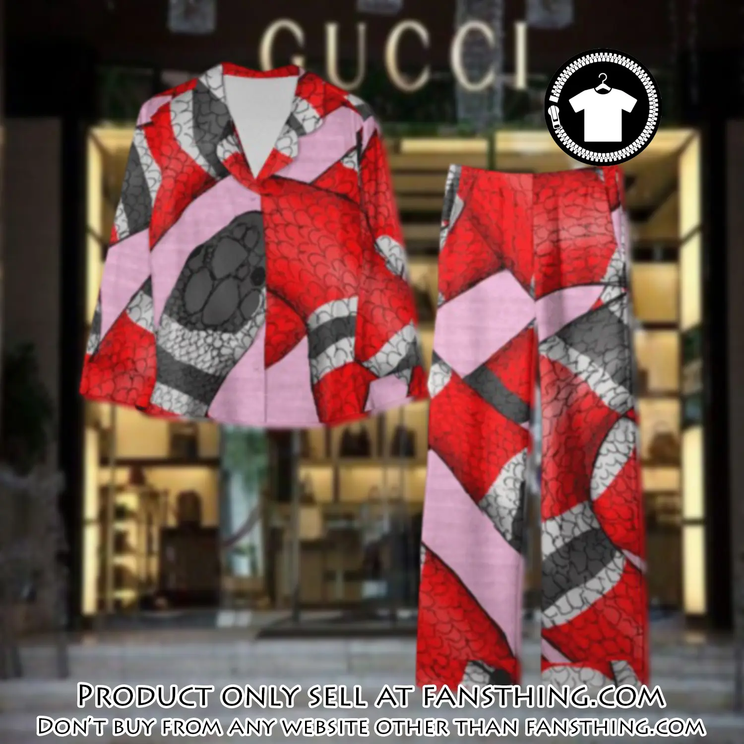 Trending luxury gc satin pajama set pjs1062 fst0730178